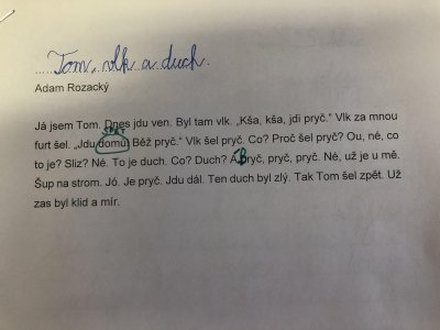 PŘÍBĚH Z JEDNOSLABIČNÝCH SLOV