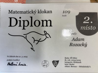 VLČATA MAJÍ VÍTĚZE V MATEMATICKÉ SOUTĚŽI