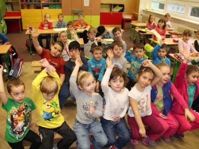 MŠ na návštěvě v 1. třídě (2.2. 2016)