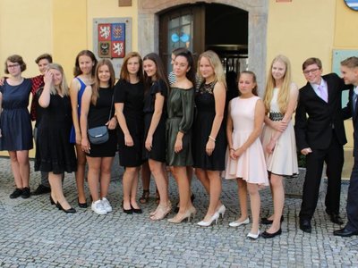 Slavnostní rozloučení s 9.B na MěÚ (29.6. 2018)