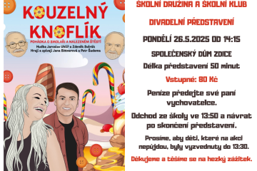 Hudební divadelní představení  "KOUZELNÝ KNOFLÍK" 26.5.2025