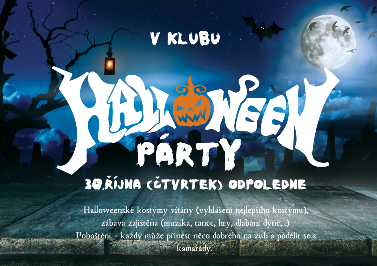 Halloween párty ve školním klubu 30.10.2025 (ve čtvrtek)